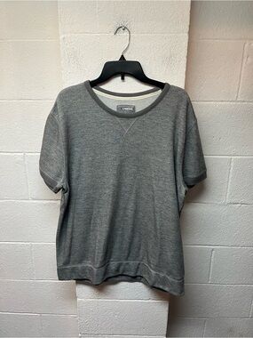 Express Gray Short-Sleeve Sweatshirt